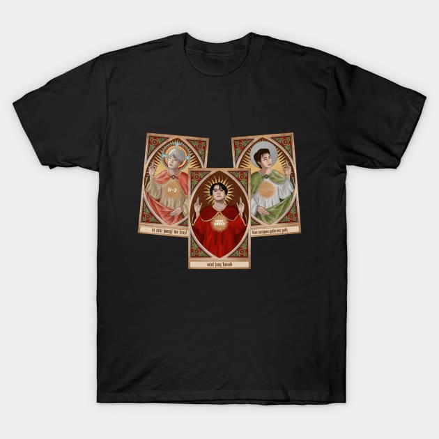 BTS Yoongi Hobi Namjoon Holy Trinity T-Shirt by kkotstore